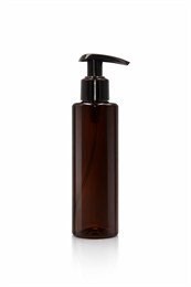 Флакон ПЭТ 110мл коричневый с дозатором для крема 2212